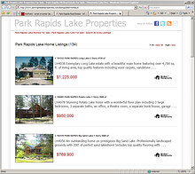 Park Rapids Lake Properties Website